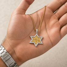 14K Gold Star of David Jerusalem Pendant with Diamonds – Jewish Necklace, Handmade in Israel, Magen David Jewelry