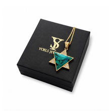 9K Gold Star of David Pendant in Luxury Jewelry Gift Box