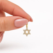 14K Gold Star of David Pendant, Diamond Star of David Pendant, Magen David Necklace, and Jewish Gold Necklace.