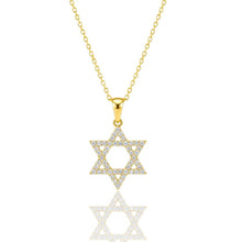 14k Gold Diamond Star of David Lab  Diamonds Pendant