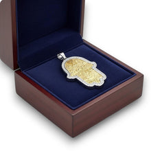 Gold Jerusalem Hamsa diamonds pendant