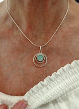 925 Roman Sterling Silver  Glass Pendant  Necklace