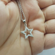 14k Gold Star of David Pendant With 30 Diamonds Stones real view