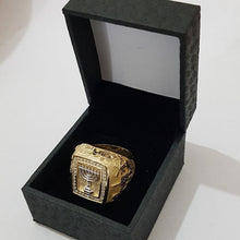 14K Gold Jerusalem Menorah Men Ring inside box