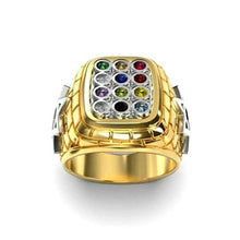 14k Gold Star of David Hoshen Ring Close View