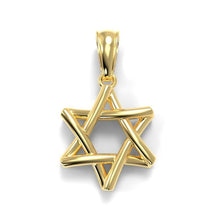 14k Yellow Gold Tangled Star of David Pendant 