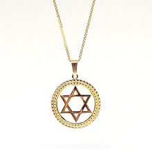Gold Star of David Pendant with Chain