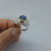 14k White Gold Sapphire Stone 3D Jerusalem Ring real View