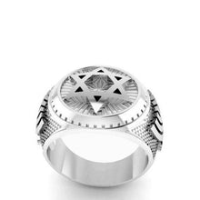 925 Silver Star of David Menorah Ring 