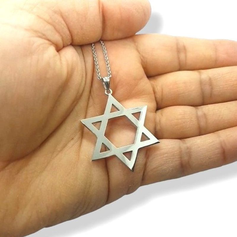 Big 14k Gold Dainty Star of David Pendant