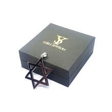 14k White Gold Dainty Star of David Pendant 2 cm