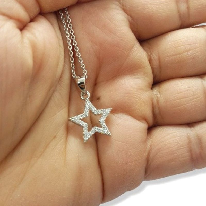 14k Gold Star of David Pendant With 30 Diamonds Stones on hand