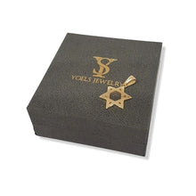 14K Yellow Gold Domed Star of David Pendant onbox