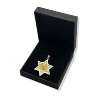14k Gold Jerusalem Star of David Jewish Pendant in box