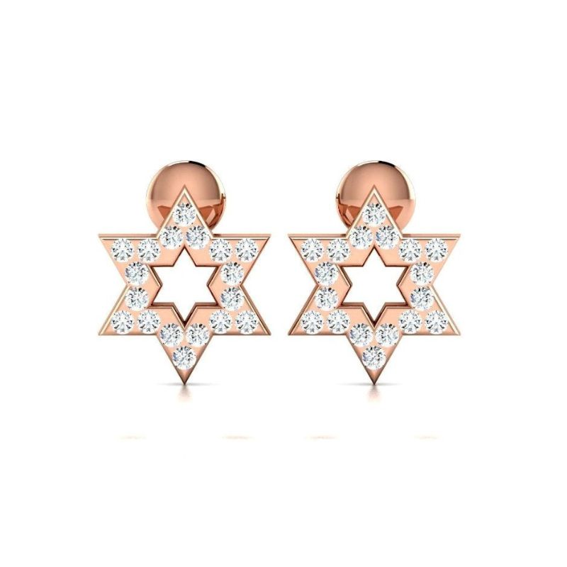 Jewish Star Of David Earrings Front