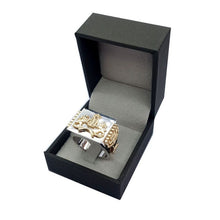14k Gold Ten Commandments Lion of Judah Ring inside box