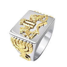 925 Silver Ten Commandments lion of Judah ring for men 