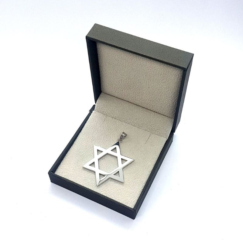 Big 14k Gold Dainty Star of David Pendant