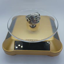 9k Gold Silver Star of David Hoshen Ring Real View