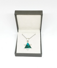 925 Silver Eilat Stone Star of David Necklace