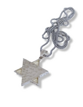 925 Silver Eilat Stone Star of David Necklace