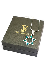 925 Silver Eilat Stone Star of David Pendant