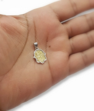 14k Gold Delicate Jerusalem Hamsa Pendant