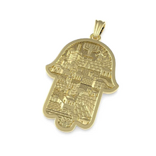 14ל Jerusalem hamsa pendant 