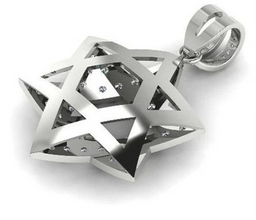 18k Yellow Gold Star of David Pendant