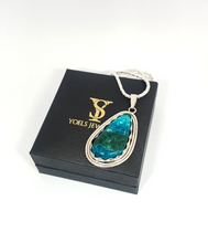 925 Sterling Silver King Solomon Eilat Stone Pendant