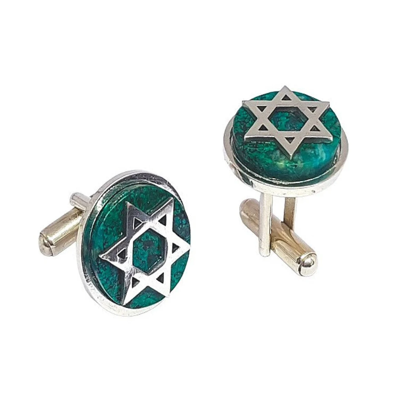 925 Silver Star of David Cufflinks