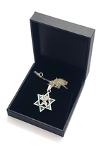 925 Silver Eilat Stone Jewish Magen David Pendant