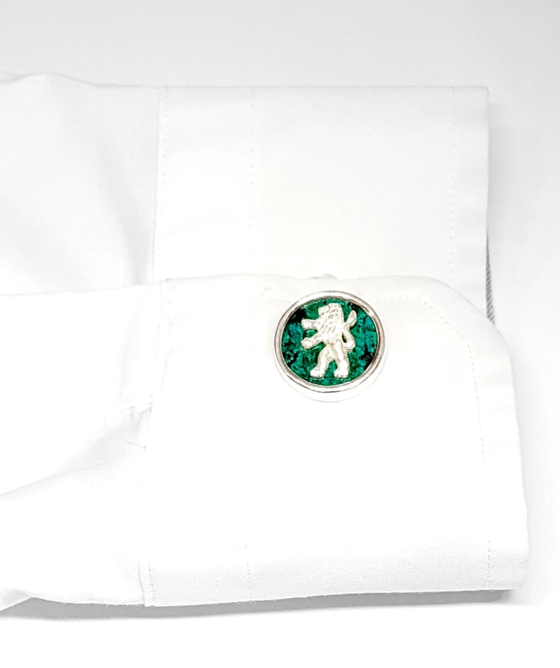 925 Silver Eilat Stone Gold Lion Cufflinks