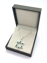 925 Silver Eilat Stone Star of David Pendant