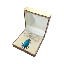 925 Sterling Silver Eilat Stone King Solomon Hand Made Pendant Necklace