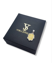 14k Gold Delicate Jerusalem Hamsa Pendant