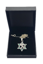 925 Silver Eilat Stone Jewish Magen David Pendant