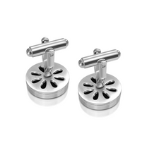 925 Silver Eilat Stone Gold Lion Cufflinks