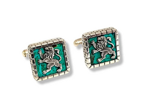 925 Silver Eilat Stone Lion Cufflinks