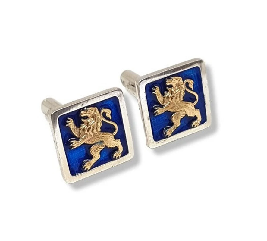 925 Silver Gold Lion Of Judah Cufflinks