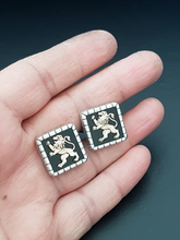 925 Silver and Gold Lion Cufflinks