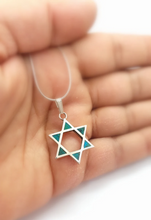 925 Silver Eilat Stone Star of David Pendant