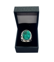 925 Sterling Silver Artistic Eilat Stone King Solomon Ring