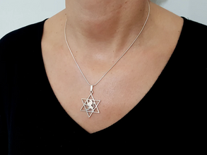 925 Silver Lion Star of David Pendant