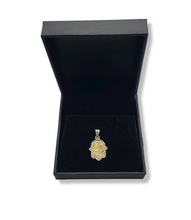 14k Gold Delicate Jerusalem Hamsa Pendant