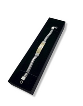 14k Gold Silver Men's Chain Bracelet