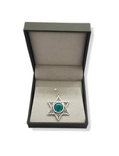 925 Silver Eilat Stone Star of David Necklace