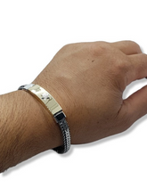 14k Gold Silver Men's Chain Bracelet