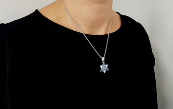 925 Sterling Silver Star of David Judaica Pendant