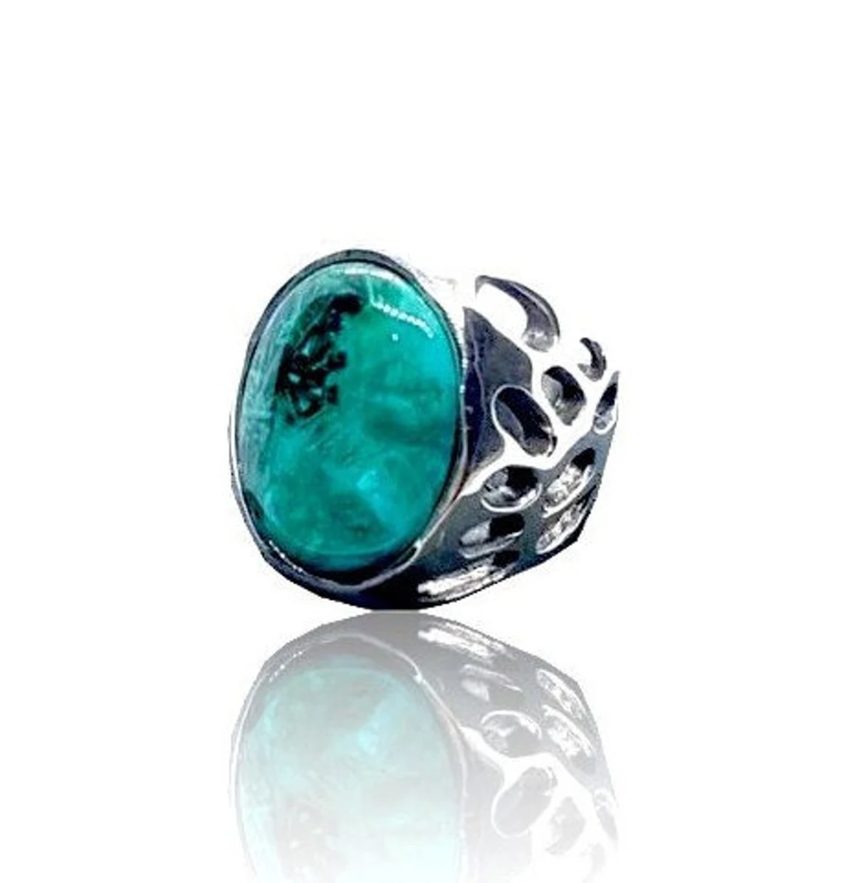 925 Sterling Silver Eilat Stone ring